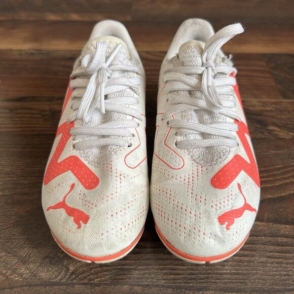 Puma Kids Future Play FG Soccer Cleats Size 12 White Pink Slip On Lace Up GUC - Picture 5 of 10